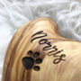 Personalised Pet Memorial Heart With A Paw Print, thumbnail 2 of 5