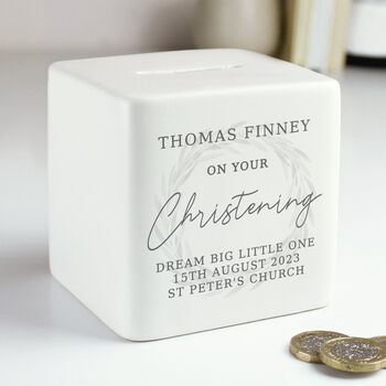 Personalised Christening Money Box, 3 of 6