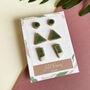 Ceramic Green Earring Set, thumbnail 1 of 8