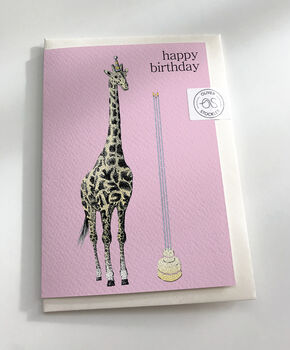 Giraffe Birthday Card, 3 of 6