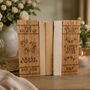 Personalised Portrait Solid Oak Wedding Bookends, Wedding Anniversary Gift, thumbnail 6 of 8