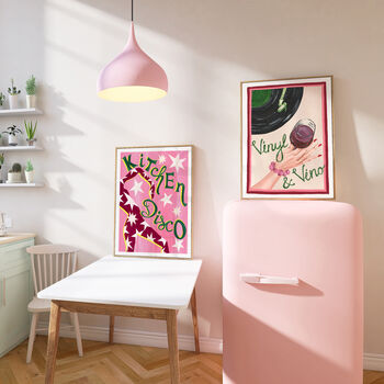 Vinyl And Vino Music And Wine Art Print, 10 of 12