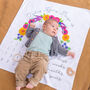 Personalised Floral Baby Milestone Blanket, thumbnail 2 of 9
