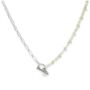 Meno Pearl T Bar Chain And Gemstone Beaded Necklace, thumbnail 3 of 5