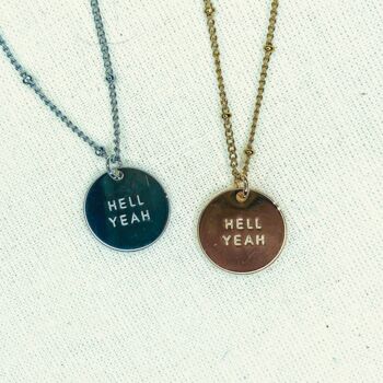 Hell Yeah Pendant Necklace, 2 of 4