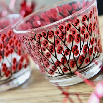 Red Berry Painted Tea Light Holders, 4 of 5