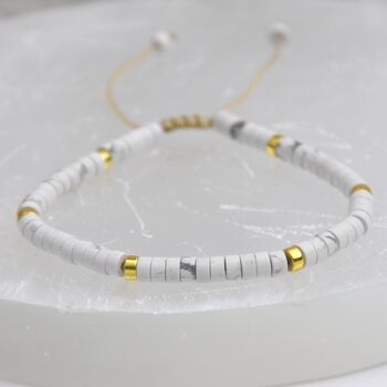 Gemstone Boho Beaded Adjustable Friendship Bracelet, 8 of 9