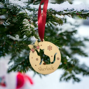 Personalised Cat Bauble For Tree, 2 of 2