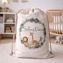 Kids Personalised Safari Toy Storage Bag, thumbnail 1 of 3