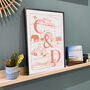Personalised Couple's Initials Illustrated Travel Print, thumbnail 2 of 12