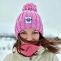 Rose Pinks Gradient Reflective Super Bobble Hat, thumbnail 5 of 5