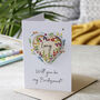 Personalised Will You Be My Bridesmaid Magnet Card, thumbnail 1 of 9