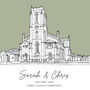 Custom Wedding Venue Print Anniversary Gift, thumbnail 2 of 6