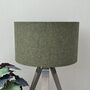 Green Tweed Botanist Lined Drum Lampshade, thumbnail 5 of 10