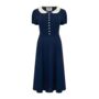 Dorothy Dress In French Navy Vintage 1940s Style, thumbnail 1 of 2