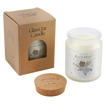 All Is Bright… • Christmas Scented Glass Jar Candle • Teddy Bear Angel, 2 of 2