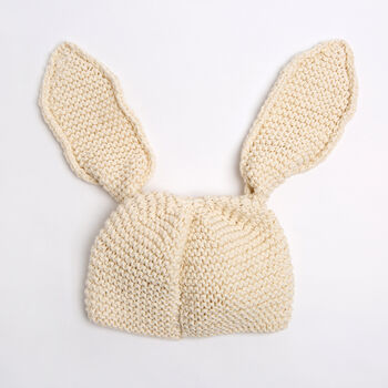 Bunny Baby Slippers And Hat Knitting Kit Year Of Rabbit, 4 of 8