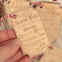 Set Of Five Reusable Santa's Nice List Wooden Gift Tags, thumbnail 2 of 5