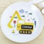 Personalised Digger Design Dinner Set, thumbnail 1 of 10