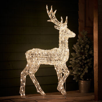 Twinkly Smart LED Outdoor Acrylic Christmas Stag Figure, 7 of 12