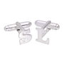 Sterling Silver Initial Letter Cufflinks, thumbnail 5 of 7