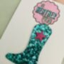 Teal Cowboy Boot Christmas Decoration / Festive Gift For Her / Cowboy Western Bauble / Country Music Fan Stocking Filler, thumbnail 2 of 4