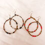 Boho Beaded Hoop Earrings, thumbnail 1 of 3