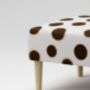 Hand Painted Upholstered Polka Dot Coffee Table Ottoman, thumbnail 4 of 11