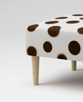 Hand Painted Upholstered Polka Dot Coffee Table Ottoman, 4 of 11