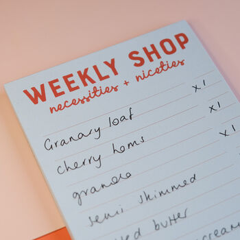 Necessities And Niceties Weekly Shopping List Pad, 3 of 6