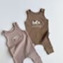 Safari Personalised Baby Dungarees Romper | Personalized Gift, thumbnail 3 of 8