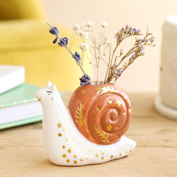Tiny Snail Ceramic Bud Vase, 5 of 5