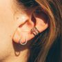 Sparkling Tennis Chain Double Stud Earring, thumbnail 2 of 5