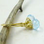 Wedding Blue Topaz Earrings In Gold Vermeil, thumbnail 7 of 10