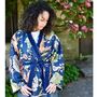 Blue Velvet/Carnation Cotton Print Reversible Jacket, thumbnail 4 of 8