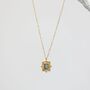 Rectangular Drop Pendant Necklace In Green And Gold, thumbnail 1 of 3