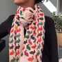 Colourful Bunnies Print Scarf In Personalised Gift Box, thumbnail 4 of 5