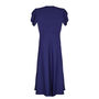 1930's Style Blue Crepe Midi Length Dress With Sash, thumbnail 3 of 3