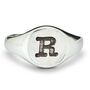 Silver Initial Round Signet Ring, thumbnail 4 of 7