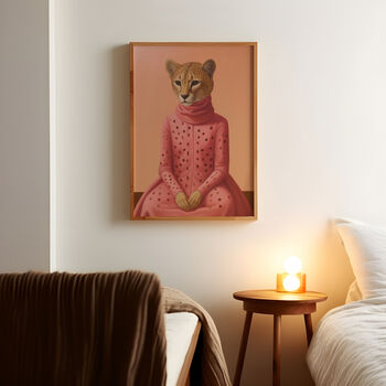 Cheetah Lady Art Print, 2 of 4