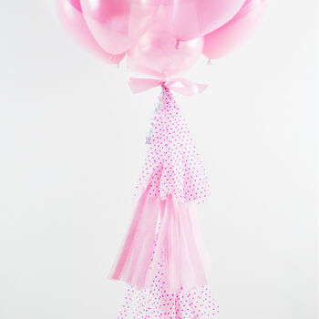 Personalised Baby Pink Clear Bubble Balloon, 2 of 4