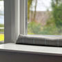 Custom Length Window Door Draught Excluder Grey / Blue Check Up To 250cm Length, thumbnail 3 of 5