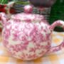 Two Cup Tespot In Pink Blossom Chintz Design, thumbnail 5 of 9