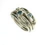 Sterling Silver Aquamarine Coil Ring, thumbnail 4 of 6