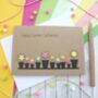 Personalised Happy Easter Card With Flower Pots, thumbnail 4 of 7