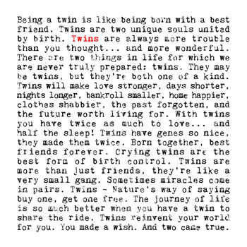Twins Quotes Gift Print, 3 of 7