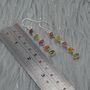 Mixed Tourmaline Sterling Silver Dangle Earrings, thumbnail 3 of 12