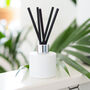 Matt White Diffuser Bottle And Reed Set, thumbnail 3 of 9