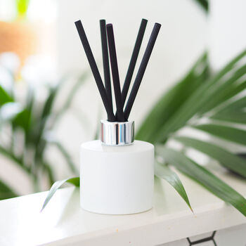 Matt White Diffuser Bottle And Reed Set, 3 of 9