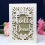 Personalised 'Well Done' Papercut Card, thumbnail 1 of 2